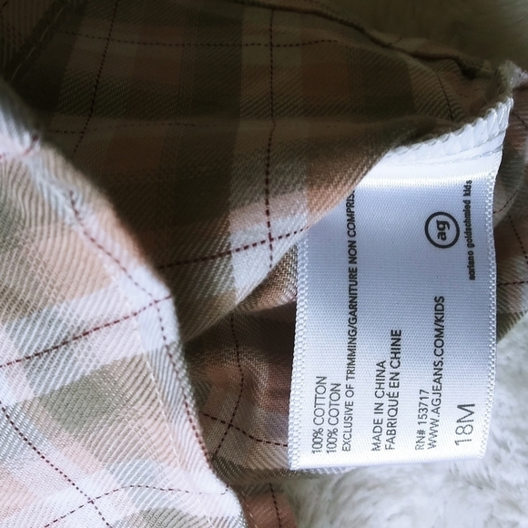 AG kids vintage sky blouse plaid buttons down shir - Picture 6 of 7